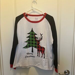 Christmas Raglan Shirt - Black, Red, White